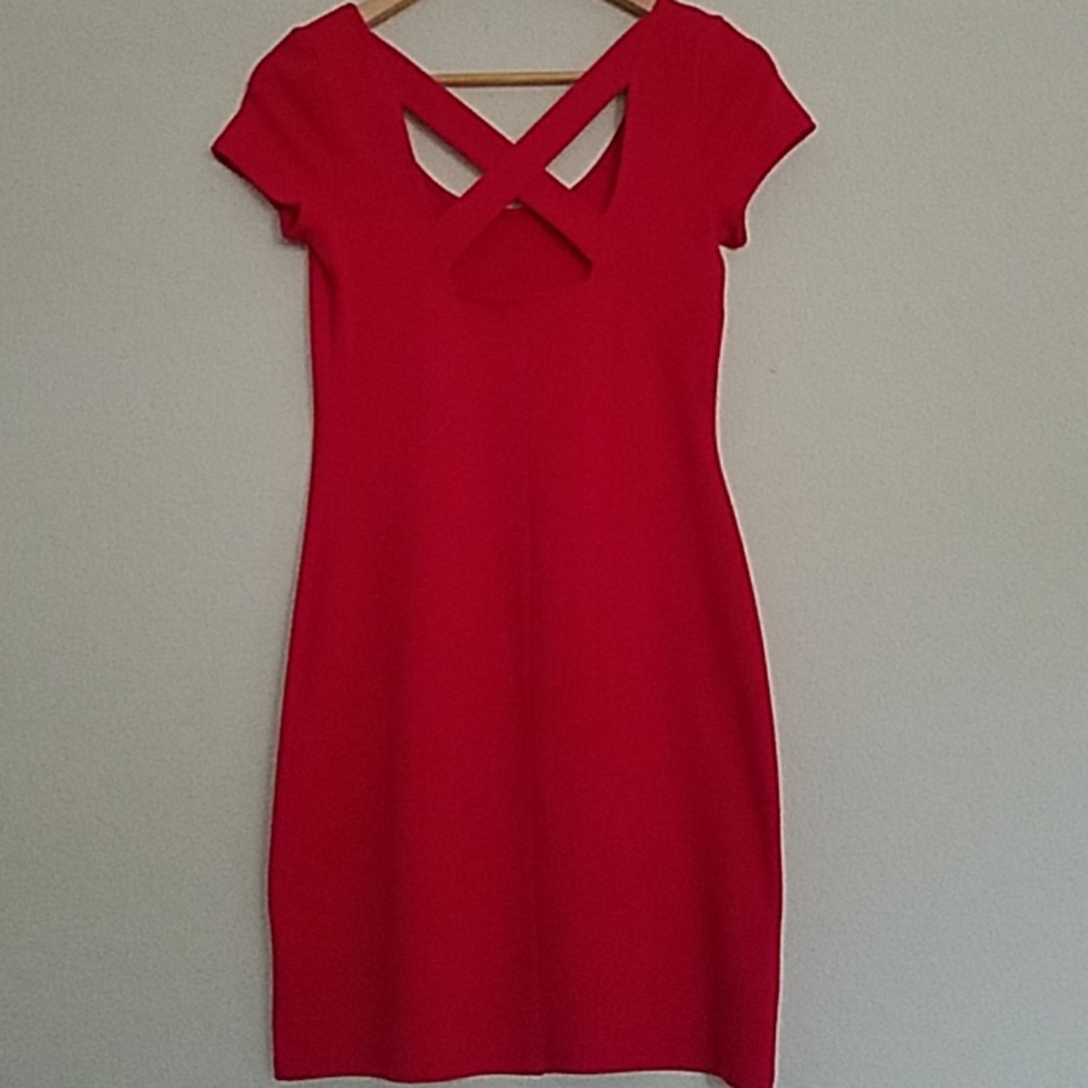 NWOT VS strappy back dress in sparkling red, S